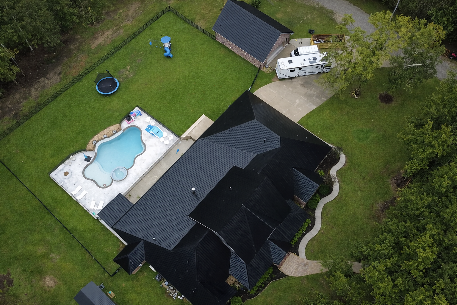 Black Metal Roof